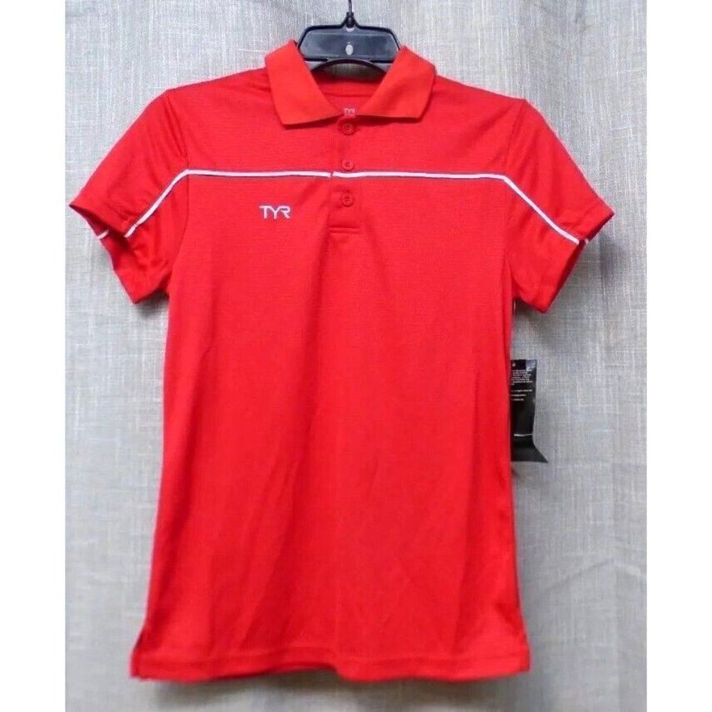$39.99 TYR ALLIANCE FEMALE TECH POLO, Red, XS